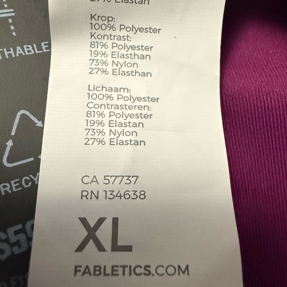 🆕 Fabletics Sun Chaser Shorts 3” Berry With Built In Biker Shorts XL - Picture 10 of 12